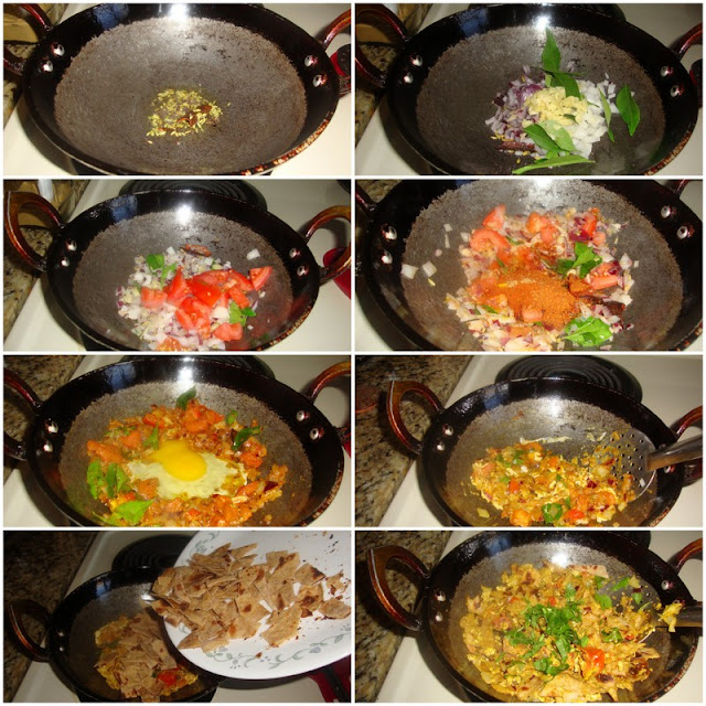 images of Quick Egg Kothu Chapathi Recipe / Muttai Kothu Chapathi Recipe