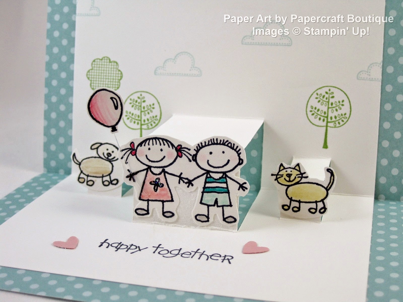 Papercraft Boutique Popup card Happy Together