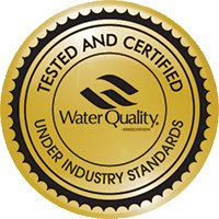 Sertifikat Gold Sealed dari Water Quality Association di USA