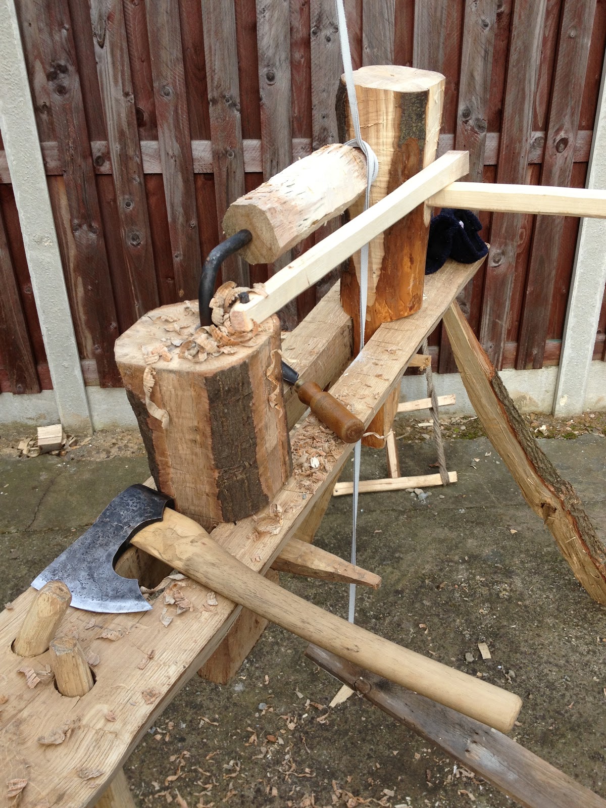 Robs Green Woodwork Making a New Pole Lathe Part 3