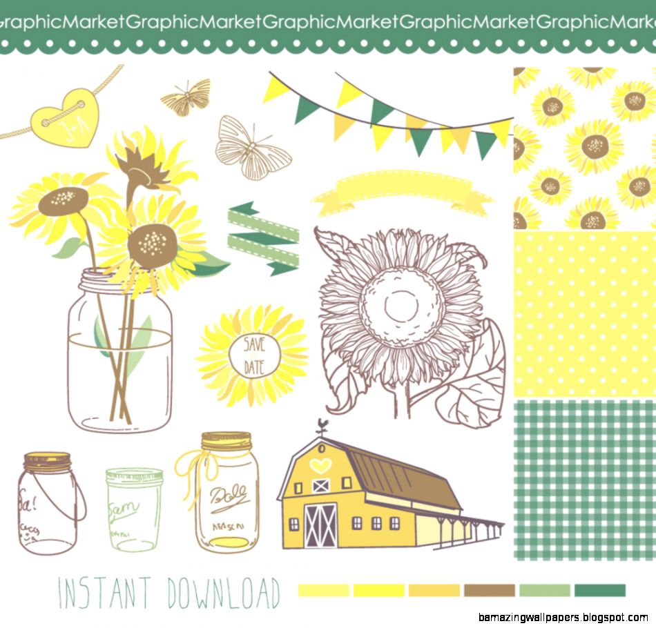 Sunflower Wedding Clipart   Clipart Kid Sunflower Wedding Clipart   Clipart Kid