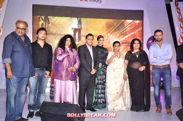 Boney Kapoor, Himesh Reshammiya, Ayesha Takia Azmi, Asha Bhosle, Atif Aslam - (13) - Launch of 'Sur Kshetra' - Ayesha Takia Azmi