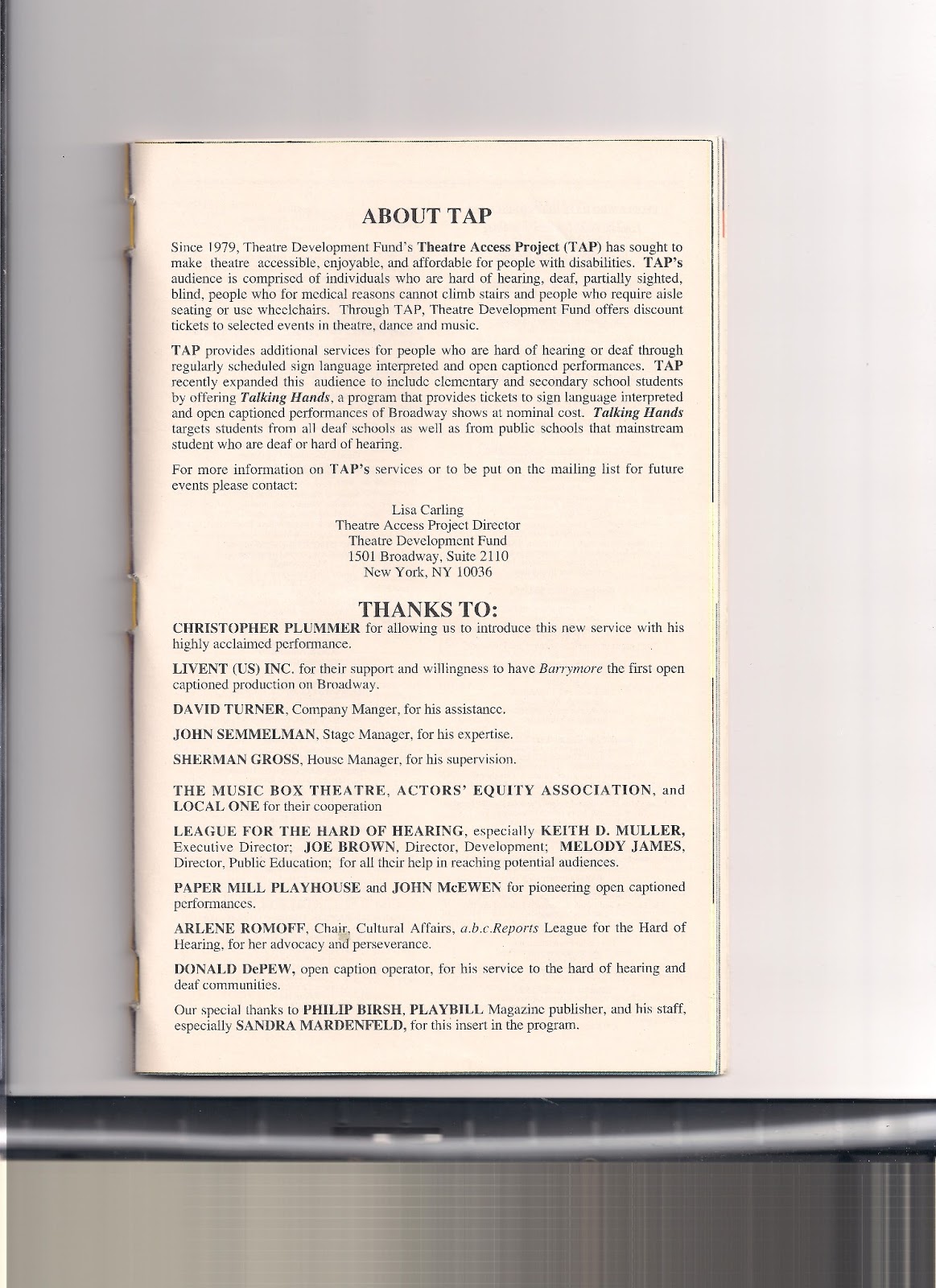 how to make a play bill