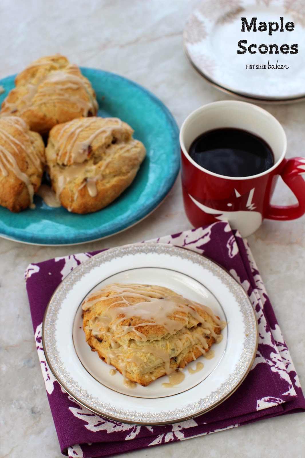 Whip up just 4 Maple Pecan Scones this weekend for the perfect breakfast!