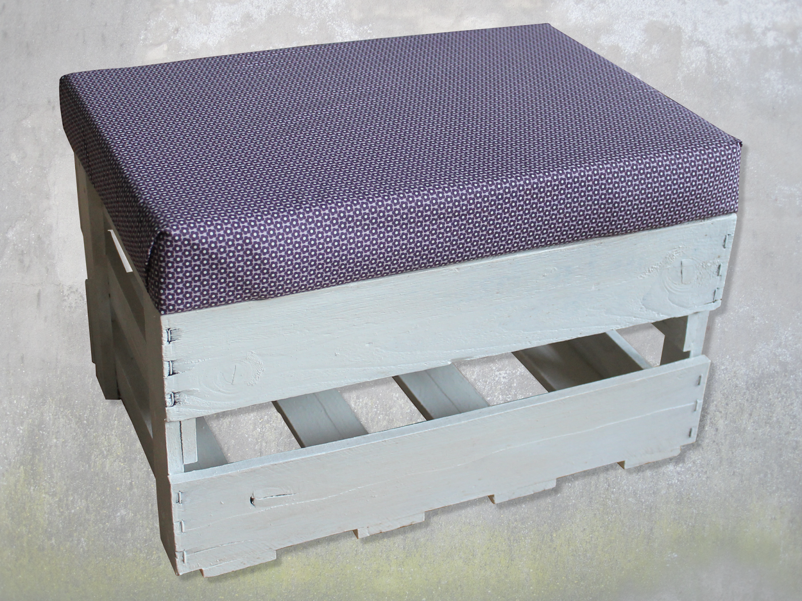 Industrialstyle De Footstool Hocker Weinkiste Sitchest White