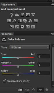 photoshop cs6 : color balance tool