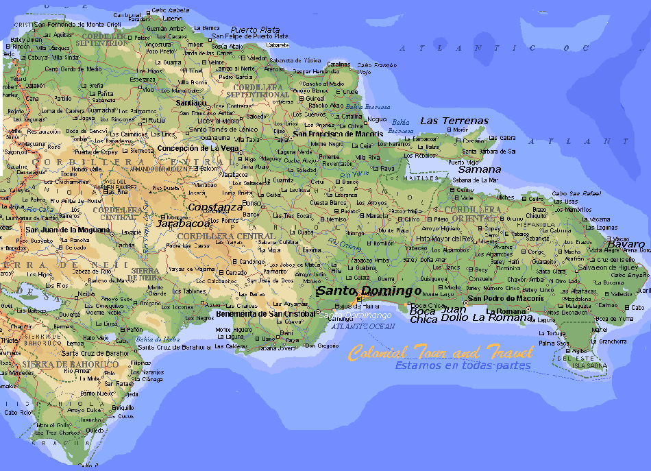 blog de musica: Mapa Geográfico de la República Dominicana Donde Nació