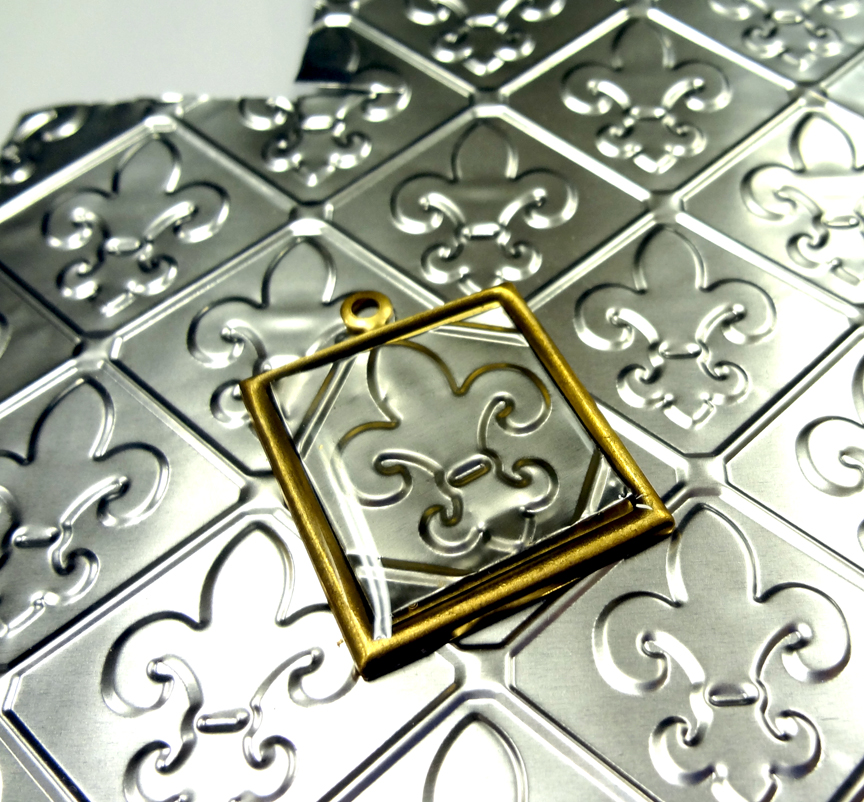 Resin Crafts Embossed Metal Under Envirotex Lite