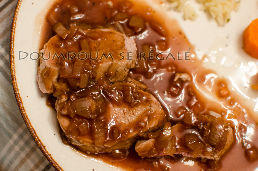 Filet De Porc Au Vin Rouge Et Au Sirop D Erable Doumdoum Se Regale