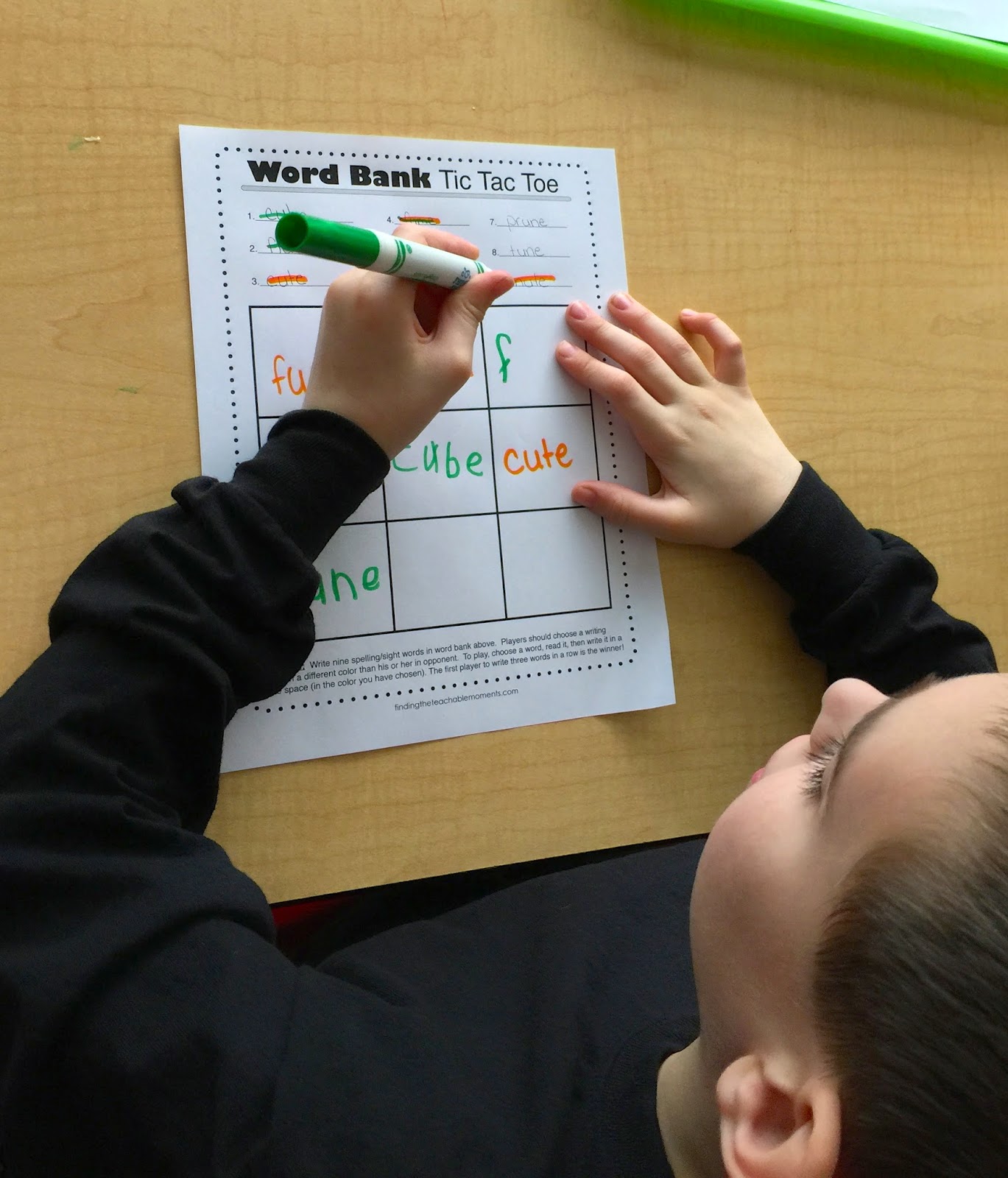 First Grade Spelling Homework