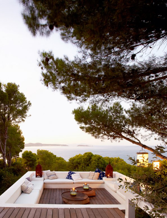 A contemporary summer house in Costa Brava, Spain, via Marie Claire Maison. #terrace #view