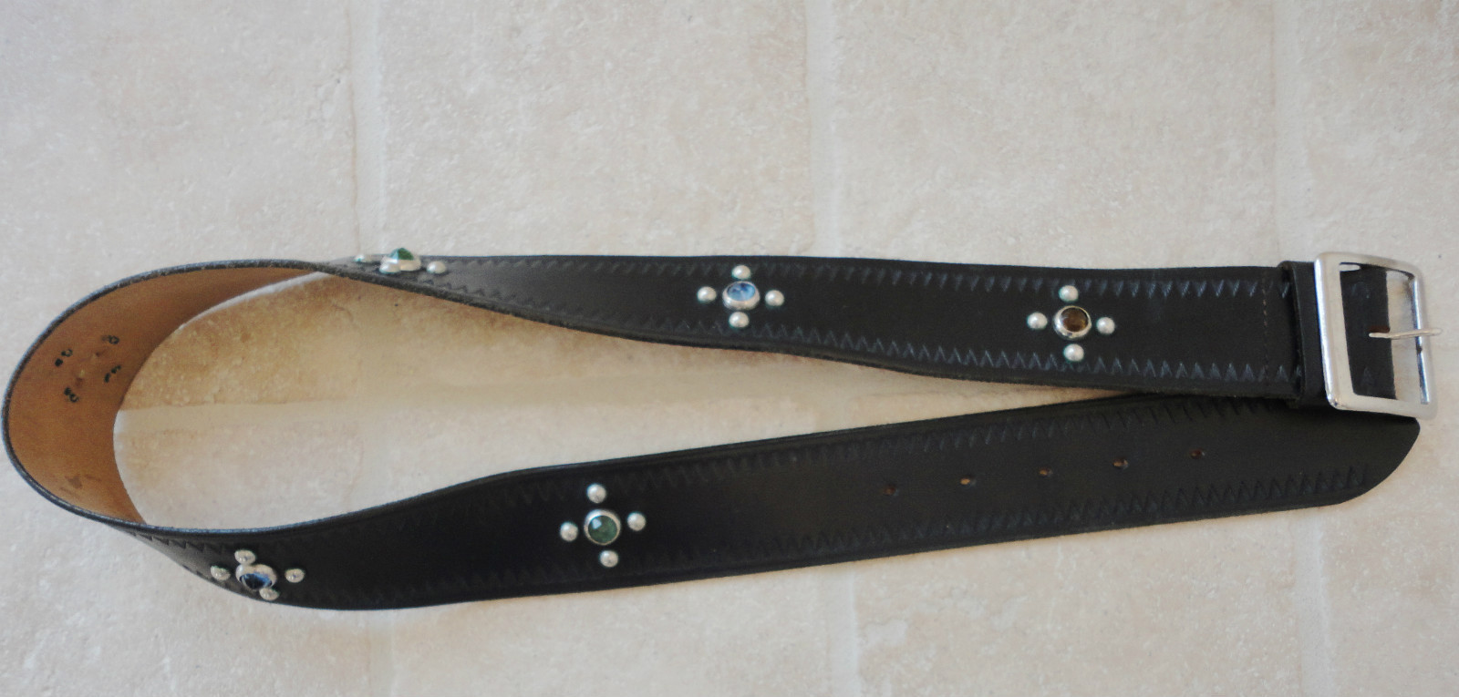 ACE WESTERN BELTS VINTAGE STUDDED JEWELED BELT