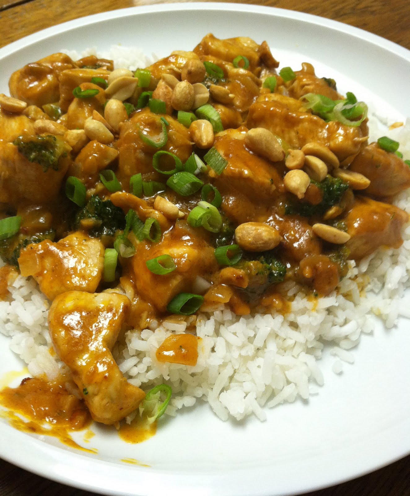 The Blonde Mule Chicken with CoconutLime Peanut Sauce