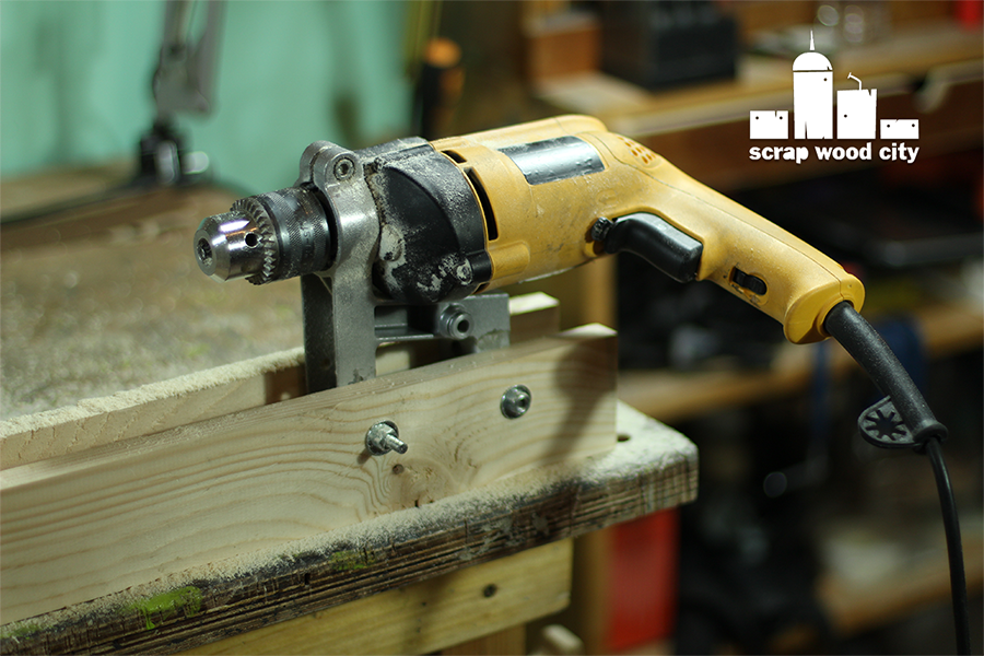 scrap wood city How to convert a drill press stand into a DIY lathe