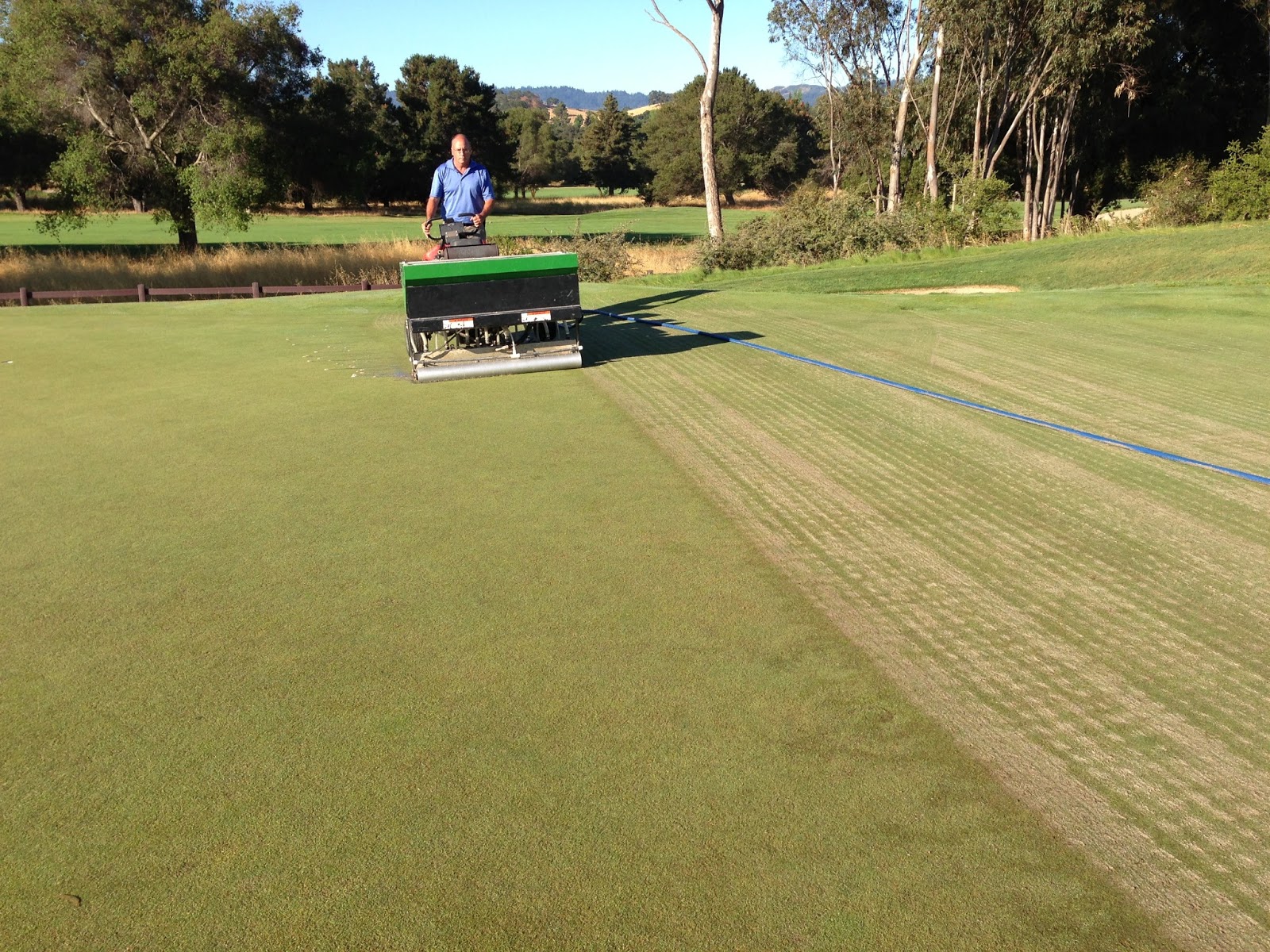 Stanford Golf Course Superintendent's Blog DryJect Aerification on