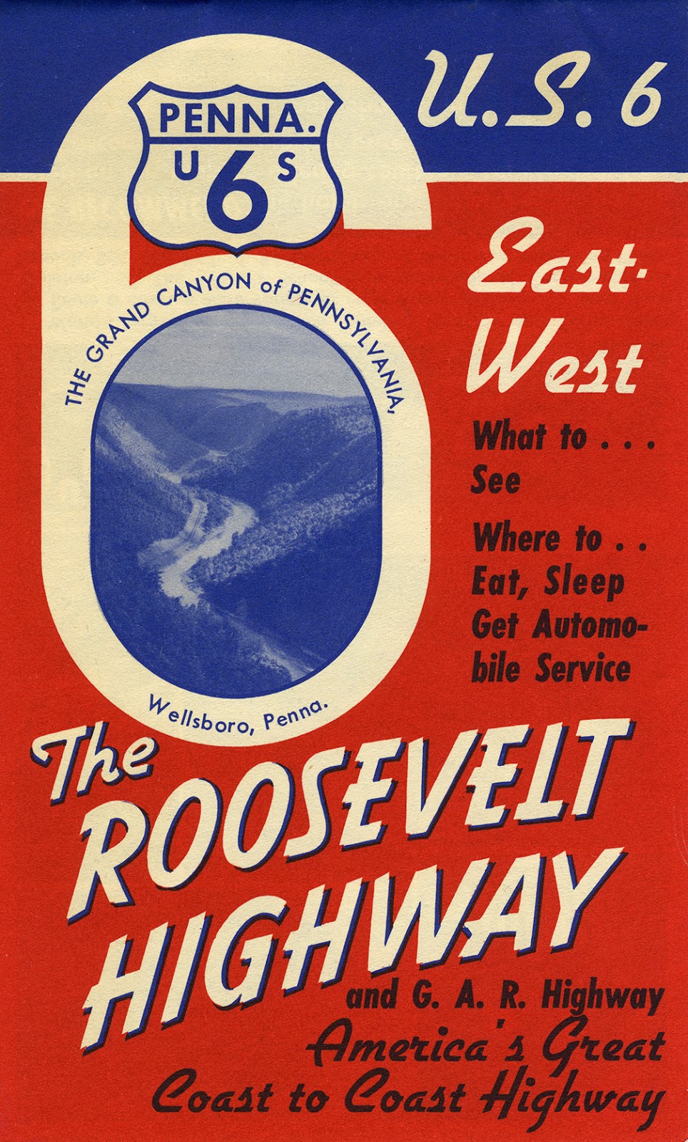 Roosevelt Highway brochure cover - date unknown