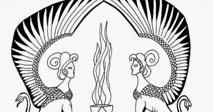 Countries Egyptian Sphinx Mandala Coloring Pages