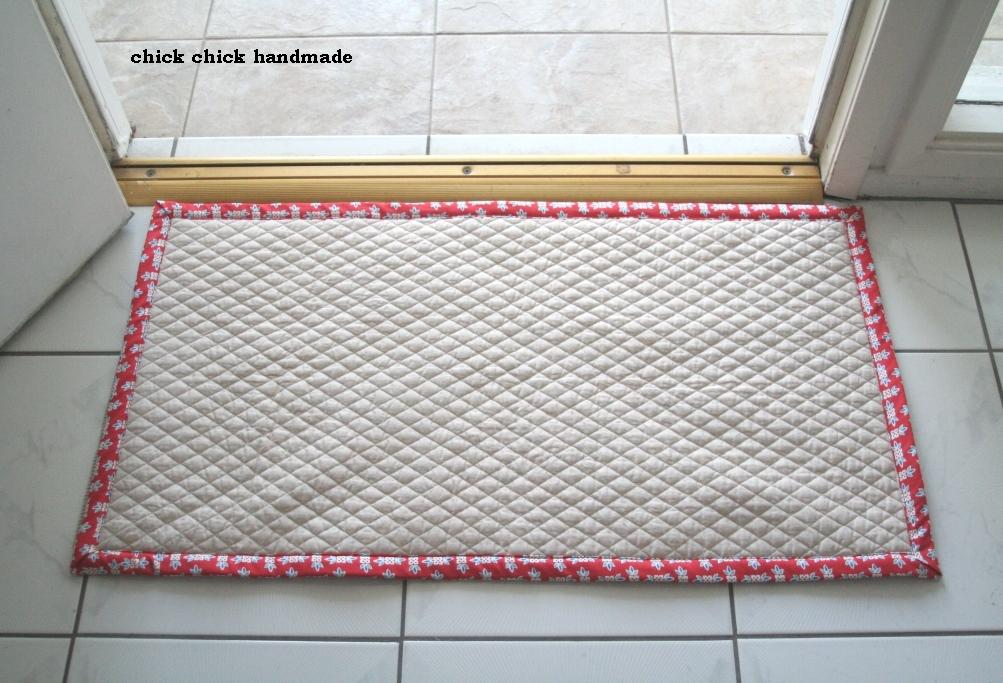 chick chick sewing Handmade door mat