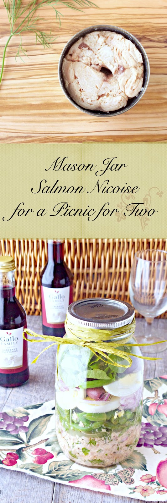 Simply Healthy Family Mason Jar Salmon Nicoise Salad for a Picnic 
