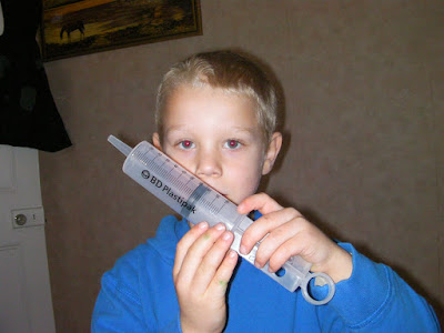 BD plastipak 100ml vetinary syringe as bath toy