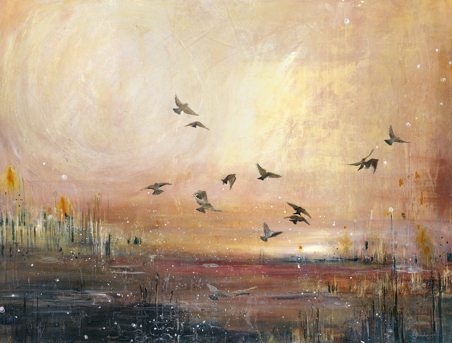 Sarah Goodnough Celebrate Life Through Art Birds in Flight Paintings