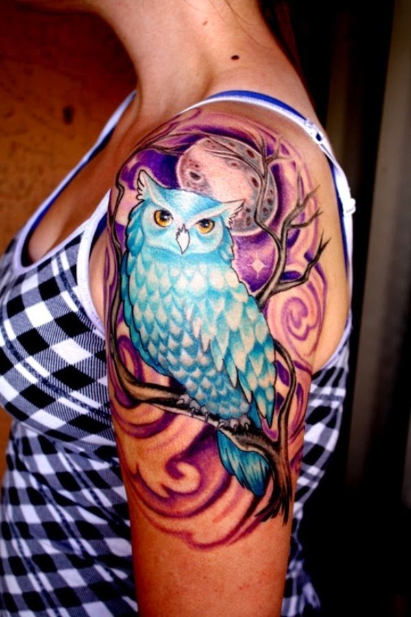 Half Sleeve Owl Tattoo for Women Half Sleeve Owl Tattoo for Women