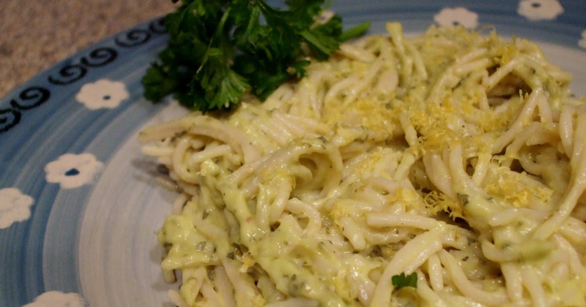 The Woodchuck Vegan Creamy Lemon Avocado Spaghetti