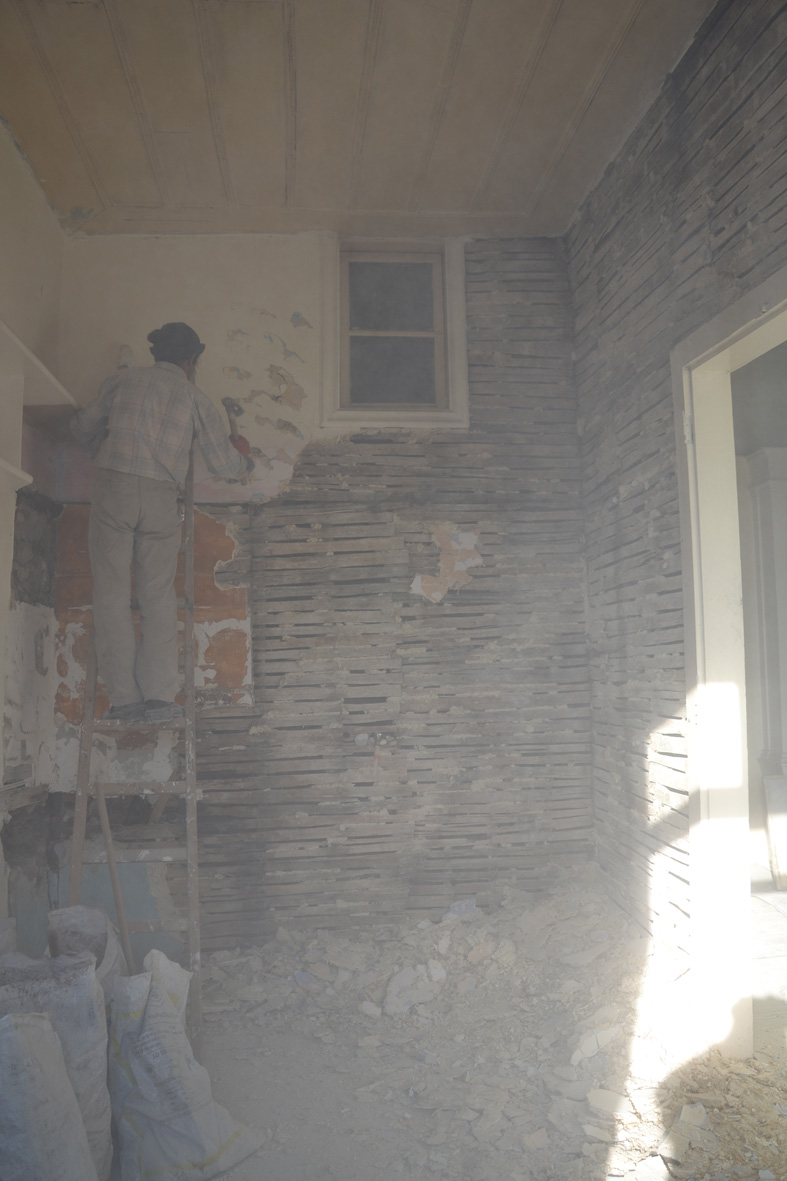 hasarlı bağdadi duvarlarda sıva raspasına başlandı mOTAXA