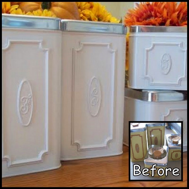 Dollar Store Crafter Kitchen Canister Makeover