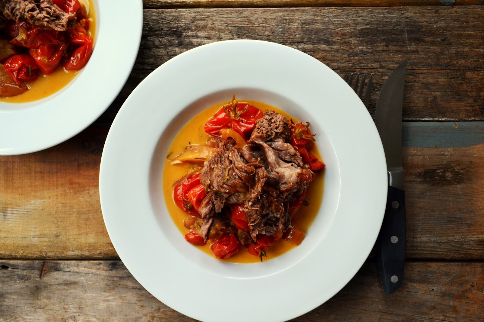 Farm to Fork Beef with Apples, Tomatoes and Herbs