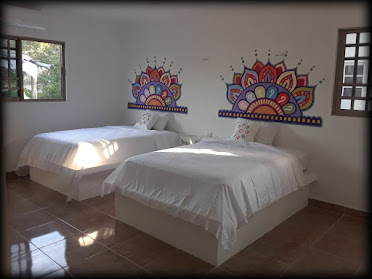 "Fine Painted Head Bed Colorful Mandalas"