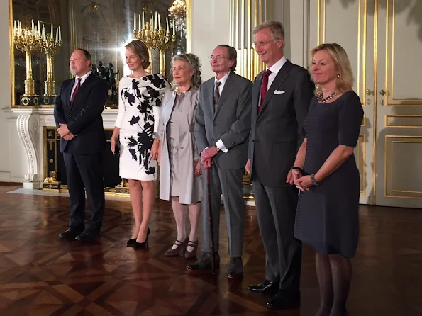 Queen Mathilde of Belgium and King Philippe of Belgium attends award ceremony for the Dutch Literature (Prijs der Nederlandse Letteren) at the Brussels Royal palace