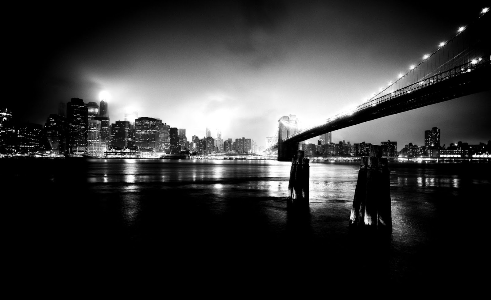 Black and White City Bridge Black and White City Bridge