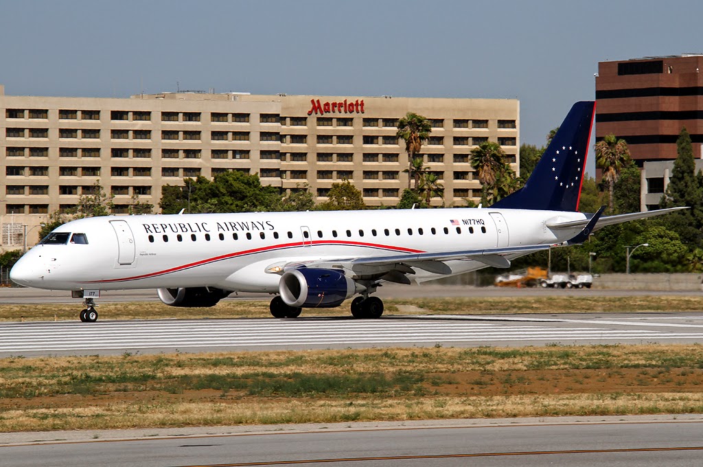 Aero Pacific Flightlines Republic Airways Embraer 190 visits Long
