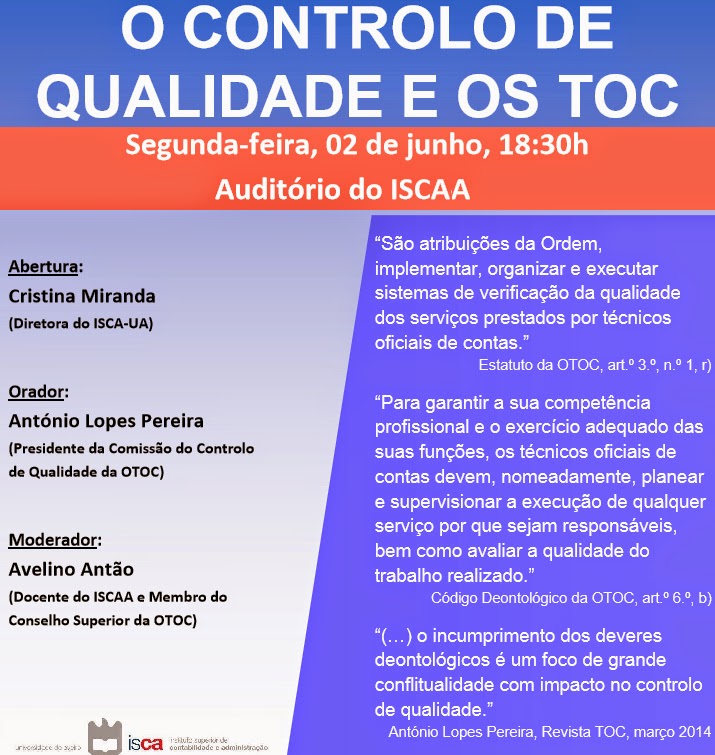 O controlo de qualidade e os TOC O controlo de qualidade e os TOC
