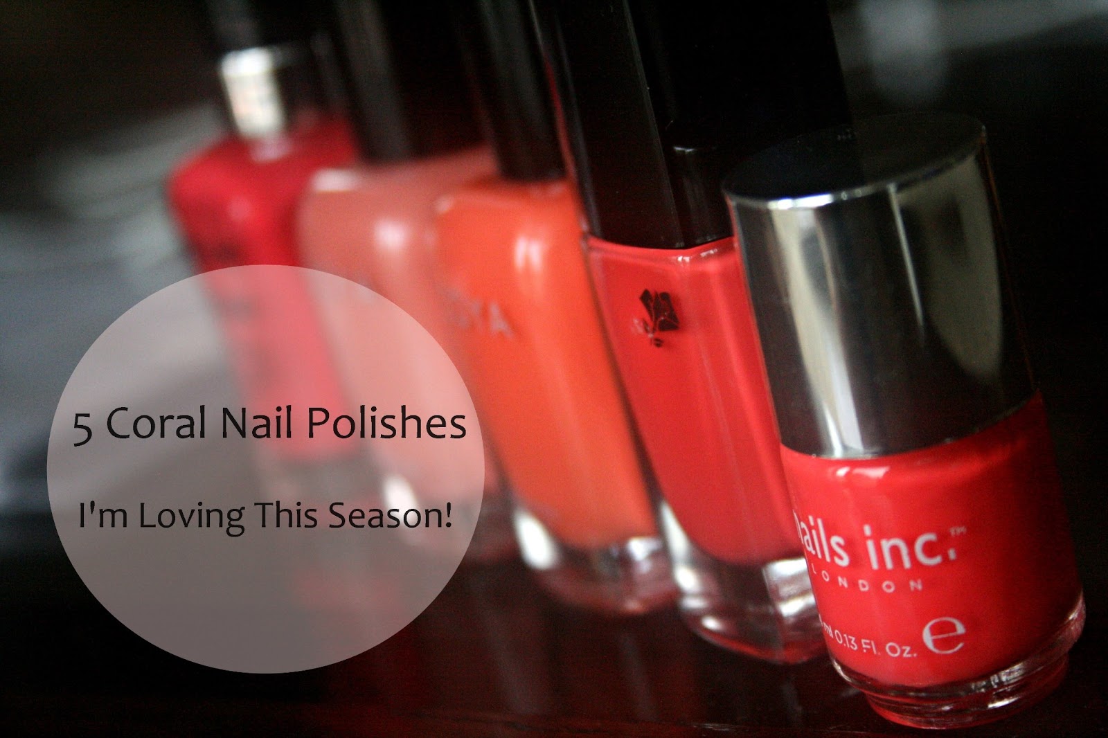 5. Coral and Silver Accent Nail Design - wide 7