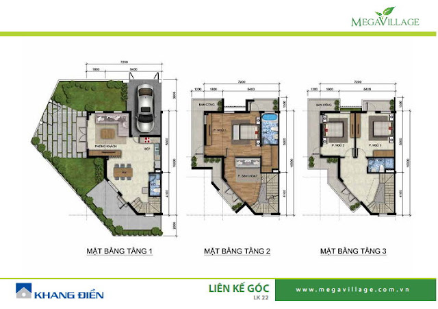 Thiết kế Nh&agrave; phố Mega Village căn g&oacute;c