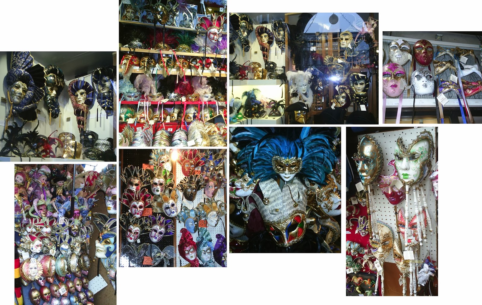 Espacarates repletos de máscaras y antifaces Carnaval de Venecia, carnevale