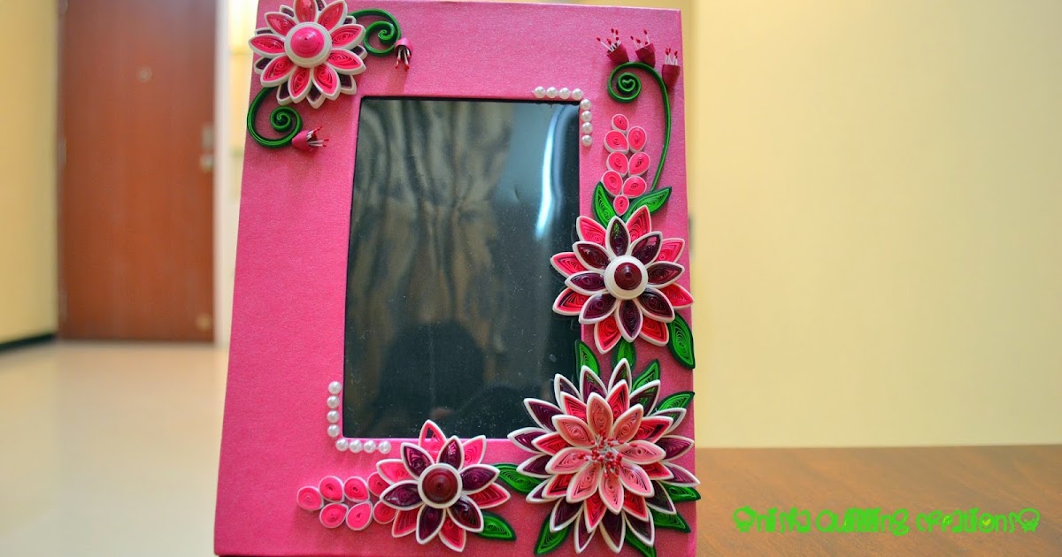 Nisha Quilling creations quilled photo frame