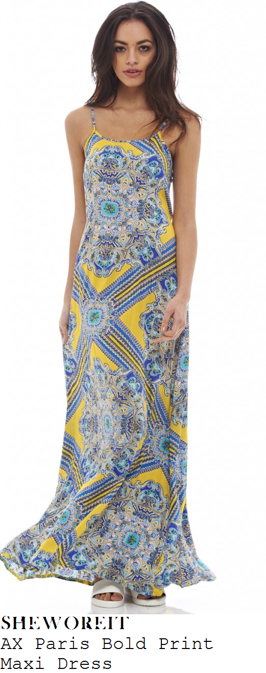danielle-armstrong-yellow-blue-tile-paisley-print-sleeveless-maxi-dress-towie-marbs danielle-armstrong-yellow-blue-tile-paisley-print-sleeveless-maxi-dress-towie-marbs