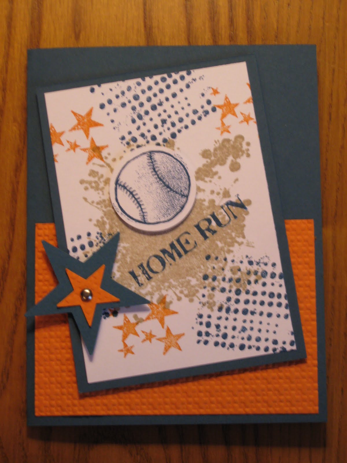 Melissa's Stampin Memories Stampin Up! Home Run Baseball Card