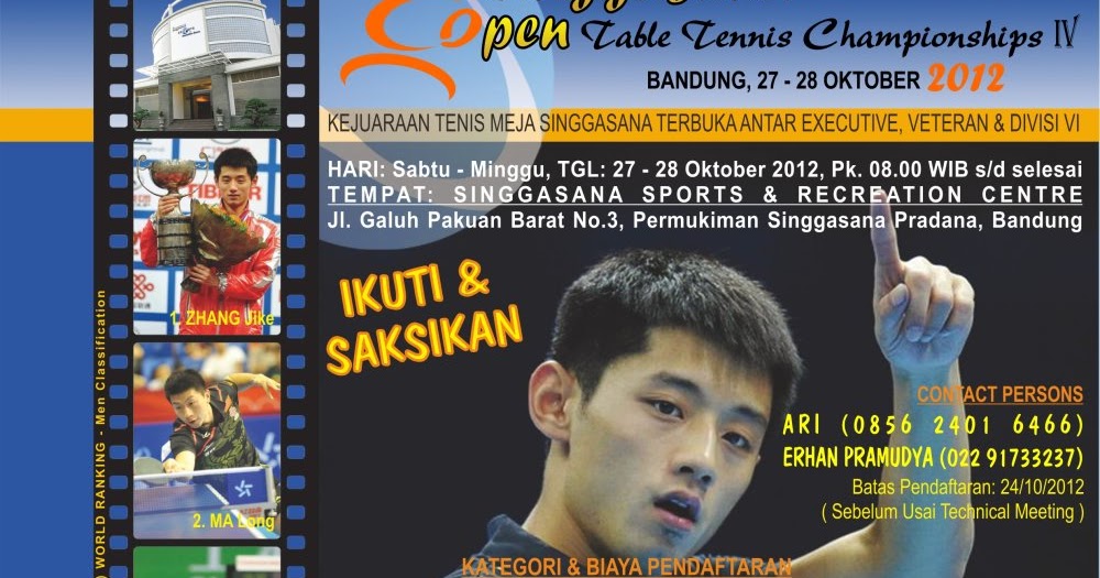 Singgasana Open Table Tennis Championship 2012 - Singgasana Sports &  Recreation Centre