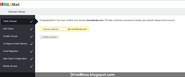 DriveMeca configurando un servicio online GRATUITO de mail server