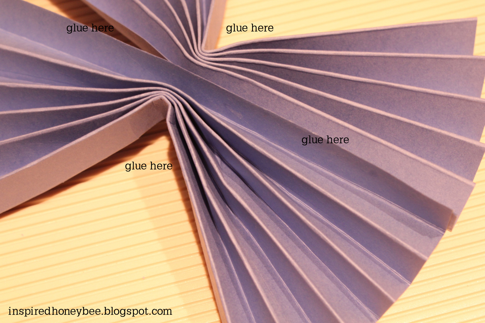 Inspired Honey Bee craft how to accordion circles