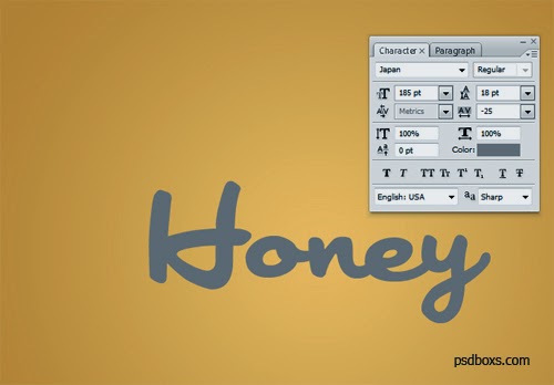 How To Make Honey Text Effect With Photoshop