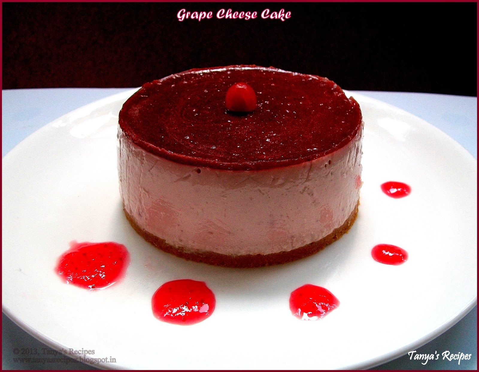 Grape Cheese Cake No Bake Tanya's Recipes