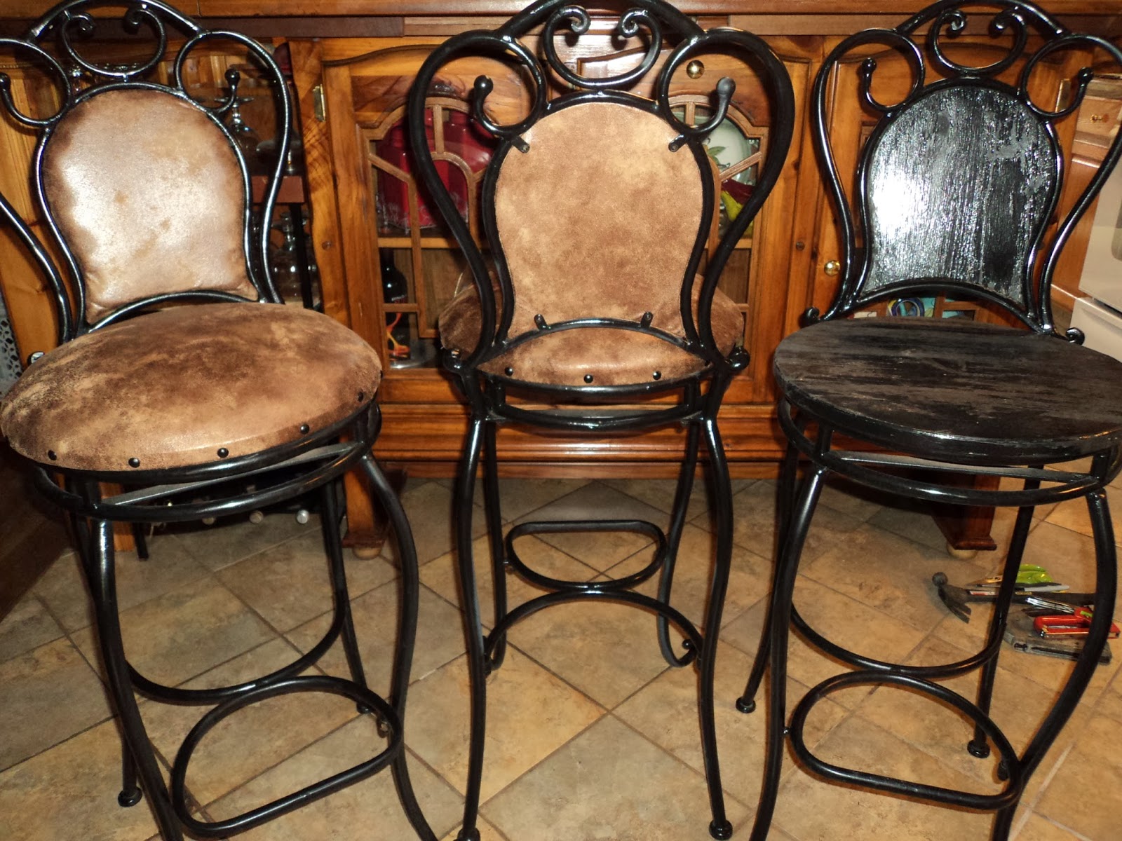 Upholstered Thrift Bar Stools Redo It Yourself Inspirations