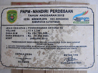 Produk Grafir Prasasti Marmer PNPM Kabupaten Kutai Timur 
