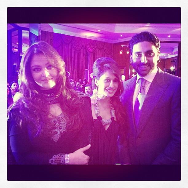 Aishwarya looks stunning in a gorgeous black churidar. She is always classy- and we love that. - Aishwarya Rai & Abhishek Bachchan @ diabetes charity -london