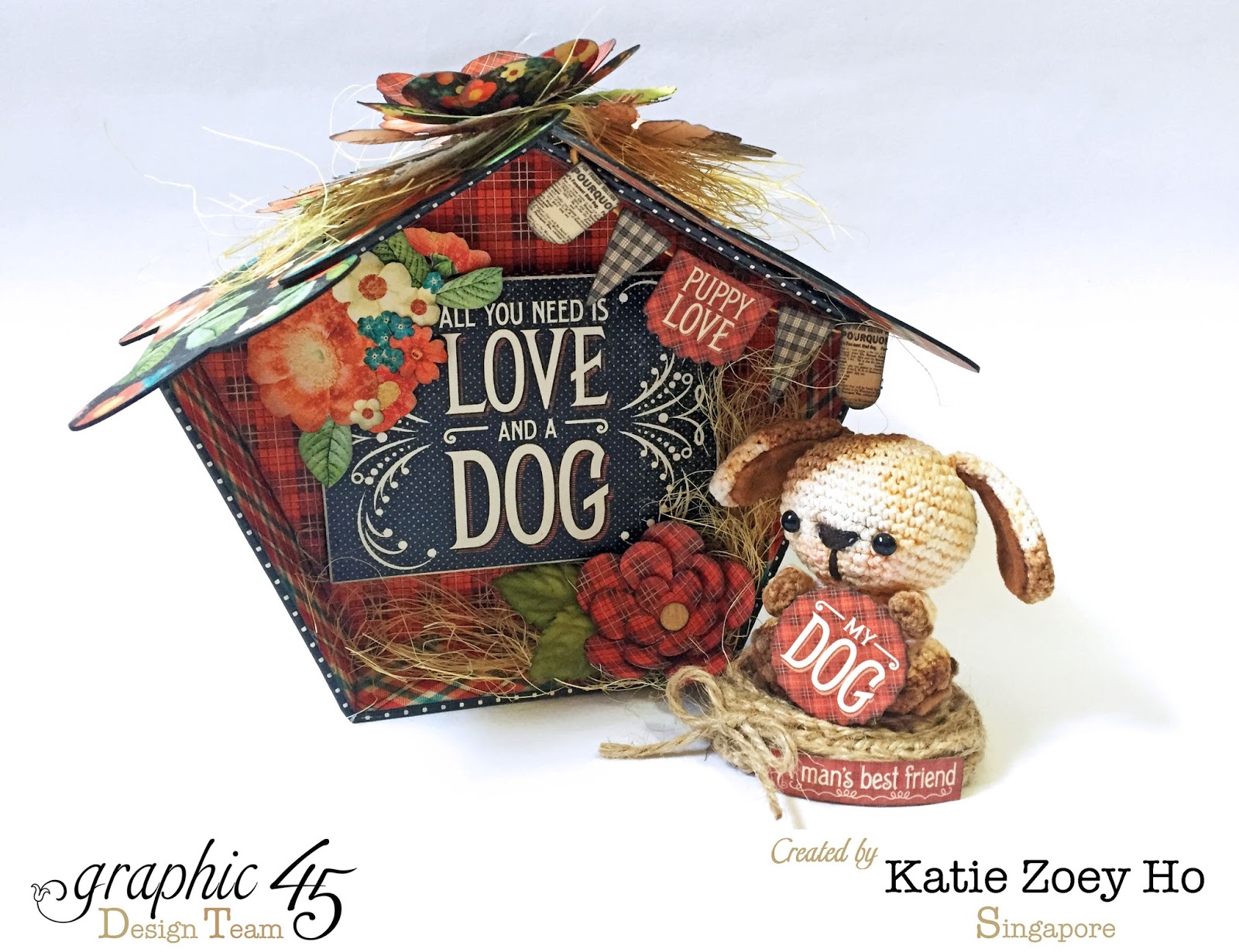 Katie Z. Paperworks A Puppy Dog House Shadow Box